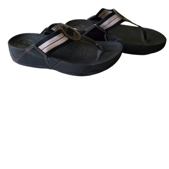 Fitflops Black WALKSTAR Webbing Toe-Post - Picture 3 of 10